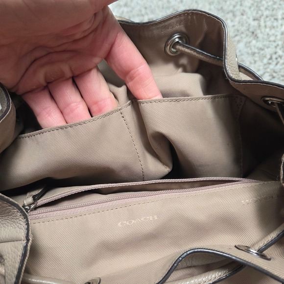 Coach Leather Backpack Purse Satchel Convertible Drawstring Bag - Picture 10 of 16